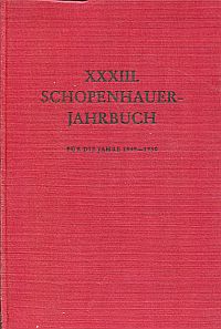 Schopenhauer-Gesellschaft (Hrsg.): Schopenhauer-Jahrbuch, Band 33 (1949-1950). (Umschlag)
