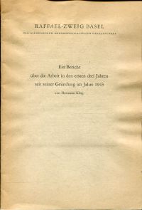 Klug, Raffael-Zweig Basel der Allgemeinen Anthroposophischen Gesellschaft. (Umschlag)