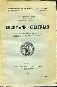 Schoumacker, Erckmann-Chatrian. (Umschlag)