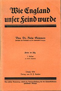 Salomon, Wie England unser Feind wurde. (Umschlag)