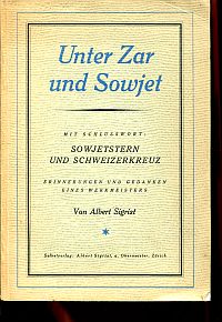 Schwab, Unter Zar und Sowjet 1902/1918. (Umschlag)