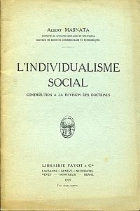 Masnata, L'individualisme social. (Umschlag)