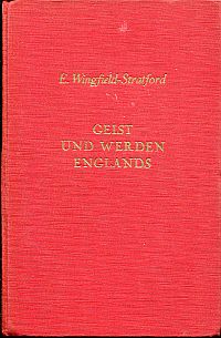 Wingfield-Stratford, Geist und Werden Englands. (Umschlag)