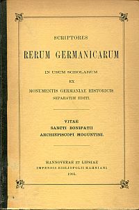 Vitae sancti Bonifatii archiepiscopi Moguntini. (Umschlag)