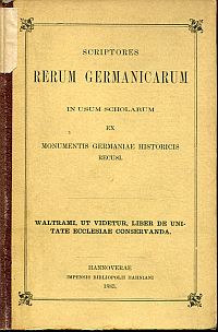 Walramus: Waltrami ut videtur Liber de unitate ecclesiae conservanda. (Umschlag)