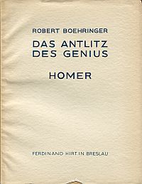 Boehringer, Das Antlitz des Genius. Homer. (Umschlag)