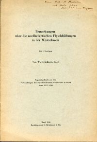 Brückner, Bemerkungen über die nordhelvetischen Flyschbildungen in der Westschwe (Umschlag)