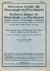 Maier, Untersuchungen über die Wirkungen des Koffeins und des Kaffees auf den Me (Umschlag)