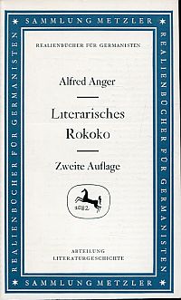 Anger, Literarisches Rokoko. (Umschlag)