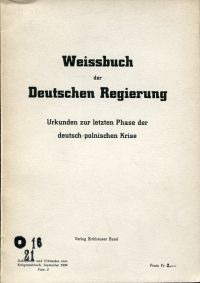 Weissbuch der deutschen Regierung. (Umschlag)