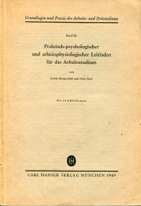 Bramesfeld, Praktisch-psychologischer und arbeitsphysiologischer Leitfaden für d (Umschlag)