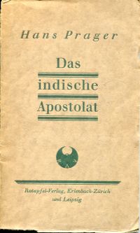 Prager, Das indische Apostolat. (Umschlag)