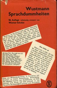 Wustmann, Sprachdummheiten. (Schutzumschlag)
