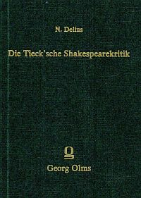 Delius, Die Tieck'sche Shakespeare-Kritik. (Umschlag)