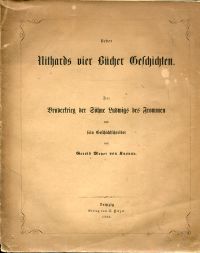 Meyer von Knonau, Ueber Nithards vier Bücher Geschichten. (Umschlag)