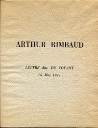 Rimbaud, Lettre dite du Voyant à Paul Demeny du 15 Mai 1871 avec le fac-similé d (Umschlag)