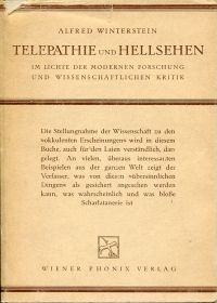 Winterstein, Telepathie und Hellsehen (Umschlag)