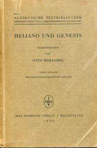 Behaghel, Heliand und Genesis. (Umschlag)