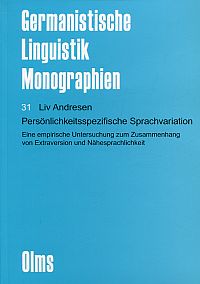 Andresen, Persönlichkeitsspezifische Sprachvariation. (Umschlag)
