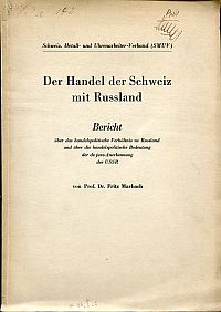 Marbach, Der Handel der Schweiz mit Russland. (Umschlag)