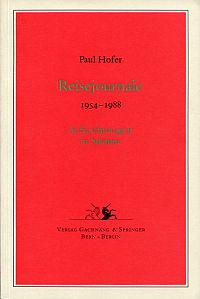 Hofer, Reisejournale. (Umschlag)