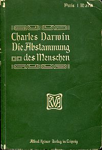 Darwin, Die Abstammung des Menschen. (Umschlag)