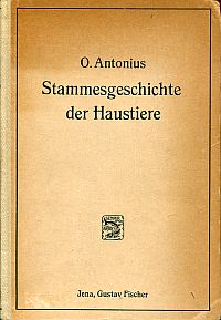 Antonius, Grundzüge einer Stammesgeschichte der Haustiere. (Umschlag)