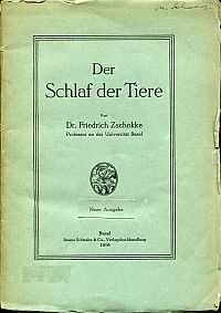 Zschokke, Der Schlaf der Tiere. (Umschlag)