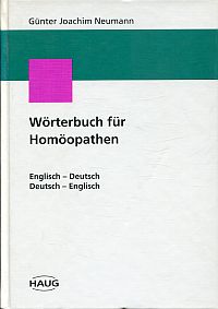 Neumann, Wörterbuch für Homöopathen. (Umschlag)
