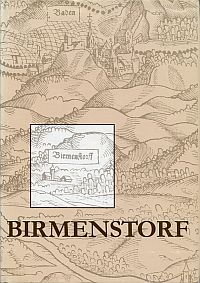 Rudolf, Geschichte der Gemeinde Birmenstorf. (Umschlag)