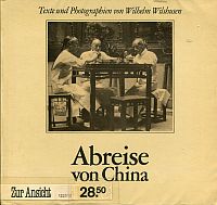 Wilshusen, Abreise von China. (Umschlag)