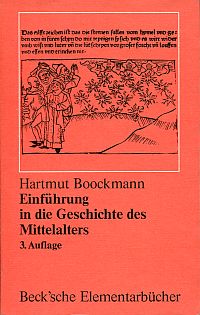 Boockmann, Einführung in die Geschichte des Mittelalters. (Umschlag)
