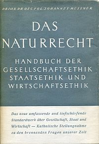 Messner, Das Naturrecht. (Umschlag)