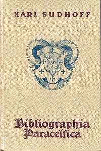 Sudhoff, Bibliographia Paracelsica. (Umschlag)