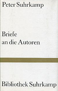Suhrkamp, Briefe an die Autoren. (Umschlag)