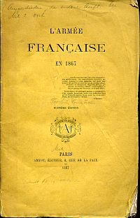 Trochu, L'armée française en 1867. (Umschlag)