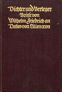 Friedrich, Dichter und Verleger. (Umschlag)