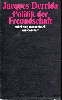 Derrida, Politik der Freundschaft. (Umschlag)