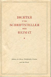 Dichter und Schriftsteller der Heimat. (Umschlag)
