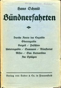 Schmid, Bündnerfahrten. (Umschlag)