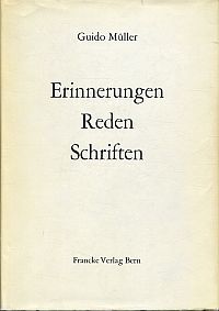 Müller, Erinnerungen, Reden, Schriften. (Umschlag)