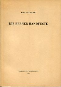 Strahm, Die Berner Handfeste. (Umschlag)