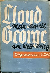 Lloyd George, Mein Anteil am Weltkrieg, Teil 2. (Umschlag)