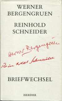 Bergengruen, Briefwechsel. (Umschlag)