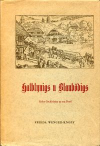 Wenger-Knopf, Halblynigs u Blaubödigs. (Umschlag)