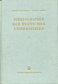 Erman, Bibliographie der deutschen Universitäten. Systematisches geordnetes Verz (Umschlag)
