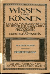 Hennig, Erdbebenkunde. (Umschlag)