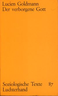 Goldmann, Der verborgene Gott. (Umschlag)