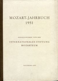Mozart-Jahrbuch 1951. (Umschlag)