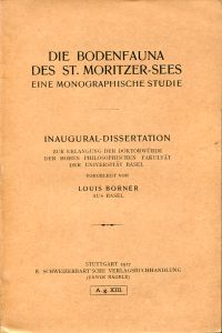 Borner, Die Bodenfauna des St. Moritzer-Sees. (Umschlag)
